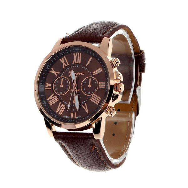 Beautiful Roman Numeral Leather Watch